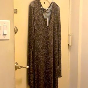 Woman’s leopard print dress
